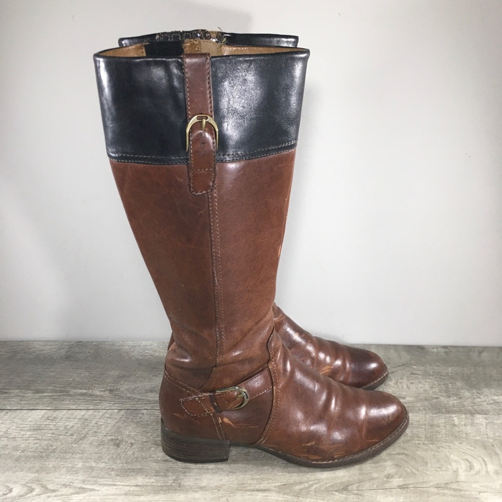 Ariat 10005045 York Tall Brown Leather Riding Western Women's Boots Size 8 B